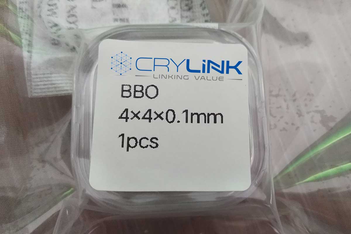 BBO crystal case (1) - 4×4×0.1 mm for SHG@1600 nm - Laser Crylink