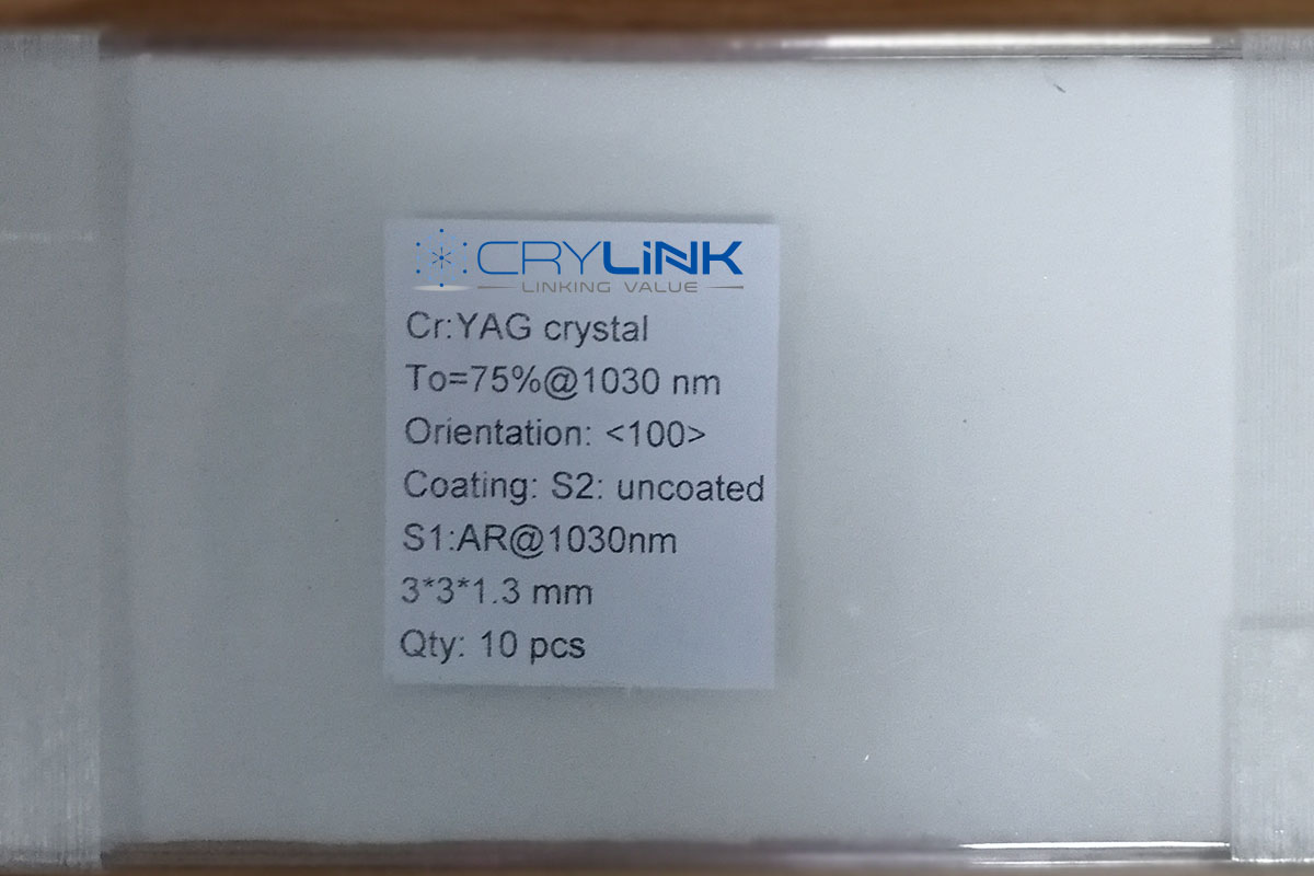 Cr YAG 75T0 3x3x1.3mm