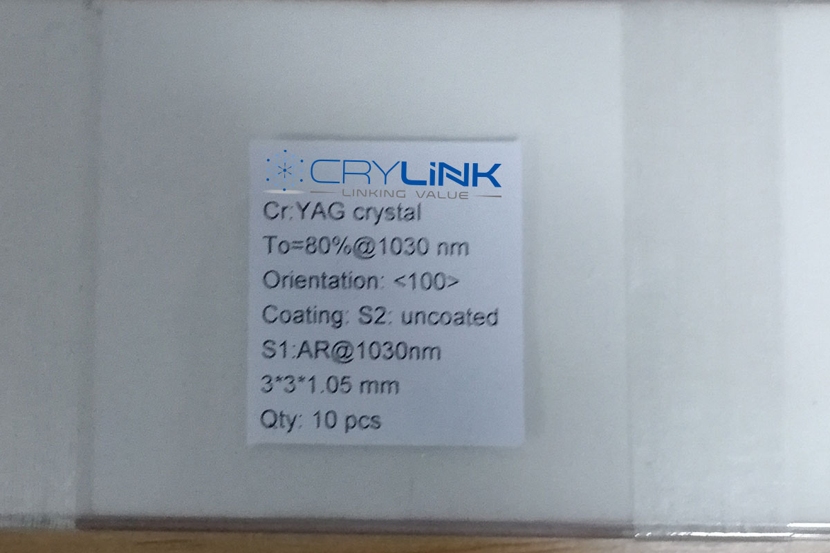 Cr YAG 80T0 3x3x1.05mm
