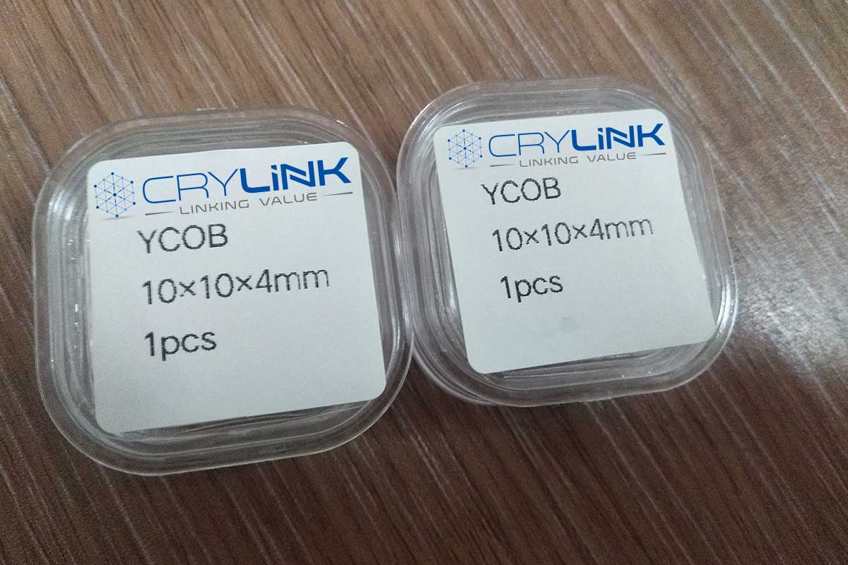 YCOB Nonlinear Crystal 10×10×4 Laser Crylink
